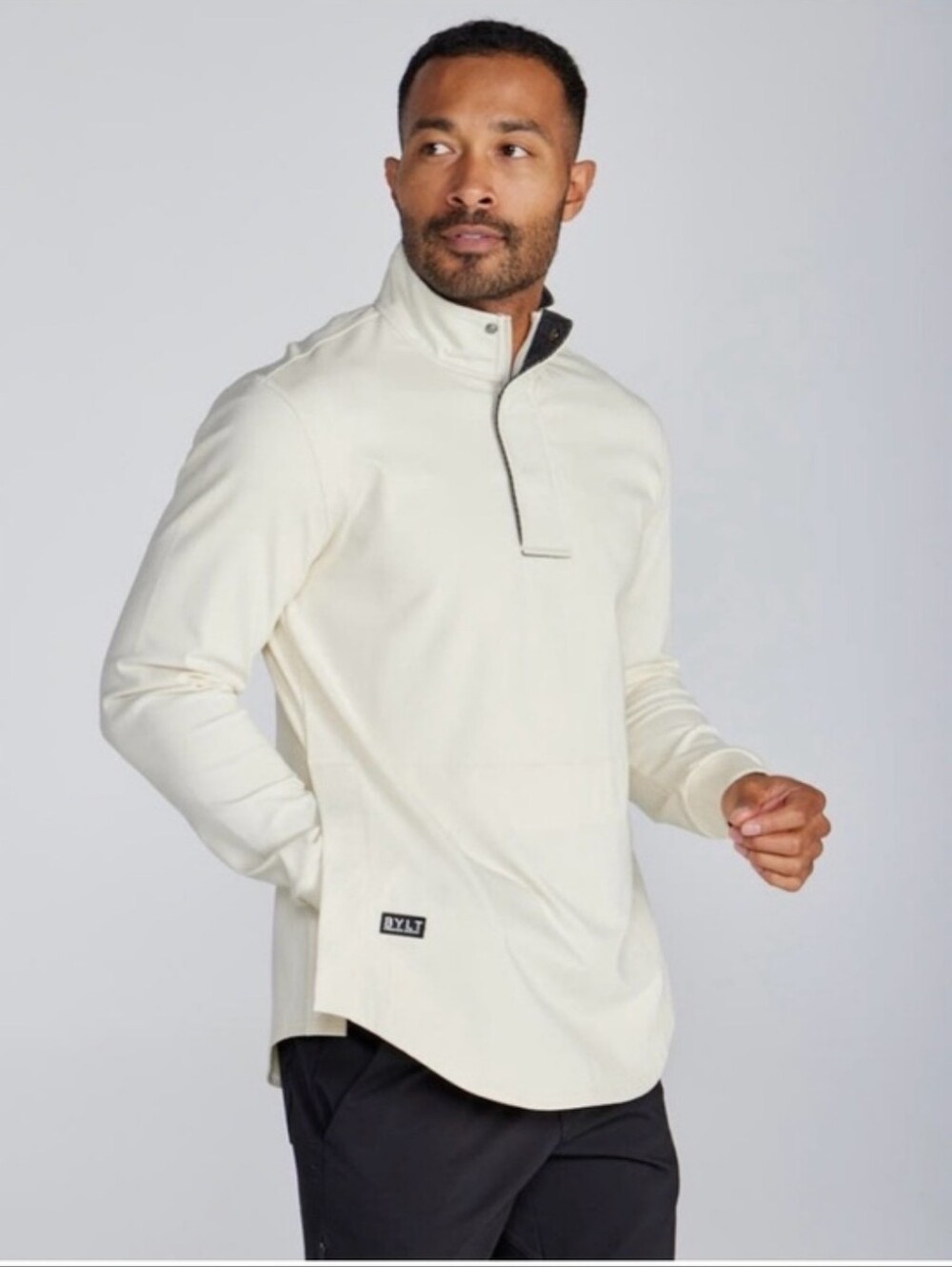 BYLT Elite+ Fairway Drop-Cut Pullover is a classic-fit. Color Cream/Bone. XXL.